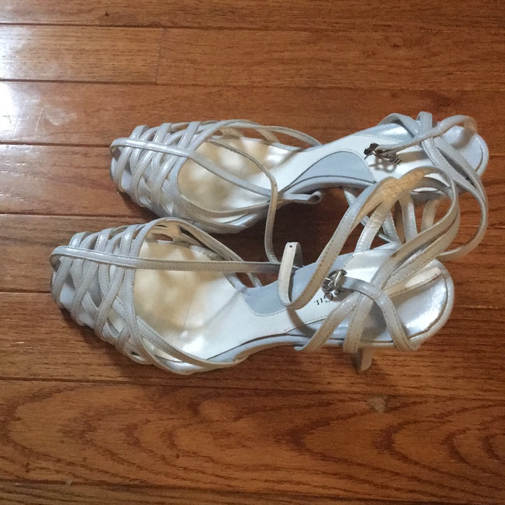 PacoGil Heel Sandals (worn). Color: Peridot.